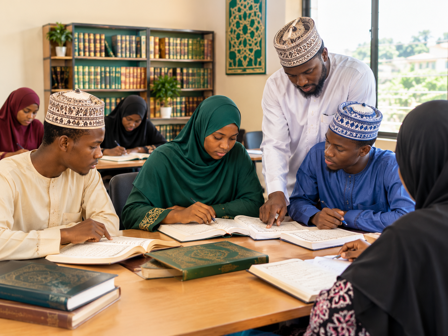 Quran and learning materials in an Islamic educational setting